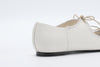 SWAYING 25 Fall/Winter Collection: Pleated Lace-Up Mary Jane Shoes SW-SW25AW4P07C1S37-BAI White